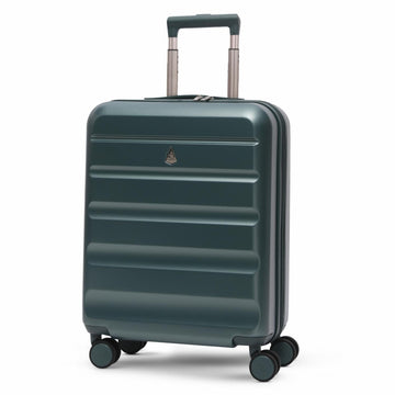 Aerolite Expandable 55x40x20cm to 55x40x23cm Ryanair Priority, Wizz Air Priority, Lufthansa Max Size Lightweight Hard Shell Carry On Hand Cabin Luggage Suitcase with 4 dual spinner wheels (FOREST GREEN)